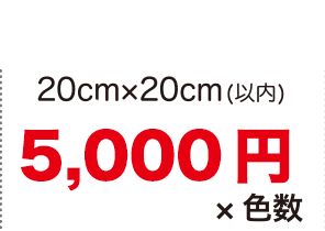 20cm×20cm(以内) 4,950円×色数