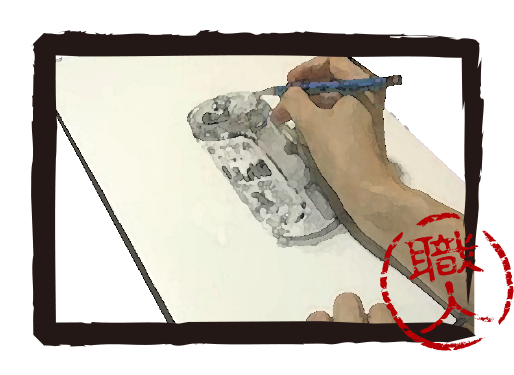 イラストを描いている人の絵
