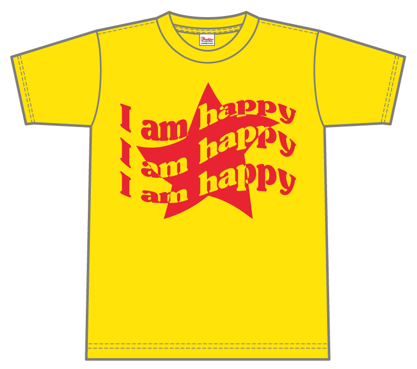 I am happy」Tシャツ