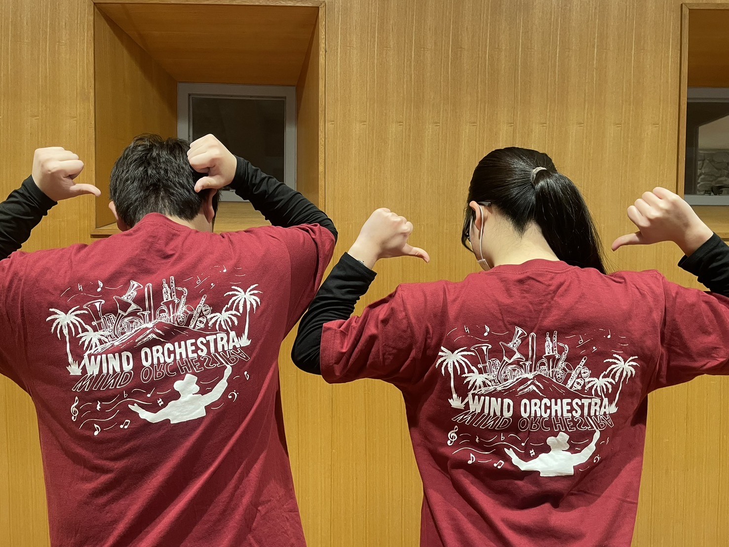 Tシャツの出来に感動しとても喜んでおり、良い定期演奏会となりました！